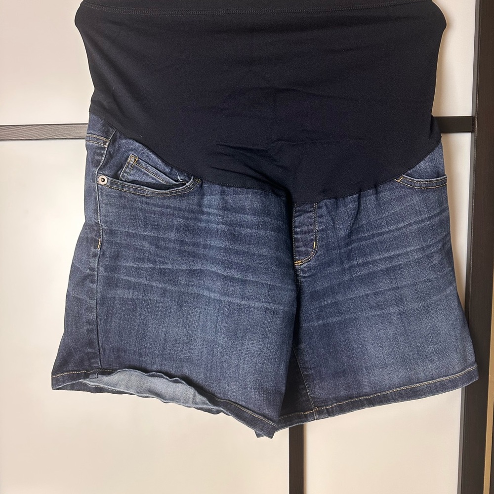 Liz Lange Blue Maternity Jean Shorts